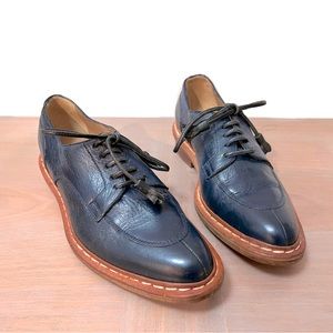Balenciaga Women’s Leather Oxfords Size 7 Navy Blue